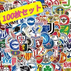 サッカークラブのクレストステッカー　シール　PVC防水ステッカー 100枚セット