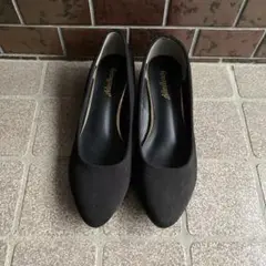 AdieuBeauty ブラック ウェッジヒールパンプス