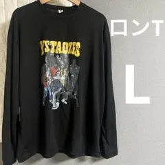 グラフィック　ロンT黒　L