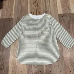 AIGLE エーグル バンドカラーシャツ 麻混シャツ プルオーバーシャツ M