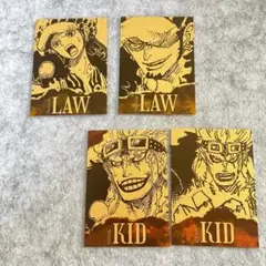 ONE PIECE ワンピース　黄金カード　ロー　キッド　2点セット