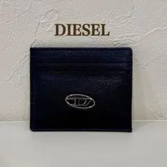 未使用品【DIESEL】ディーゼル 本革 カウレザー　カードケース ブラック