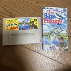 バスフィッシングのソフトと取扱説明書　スーパーファミコン