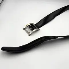 BULGARI ブラックレザーベルト