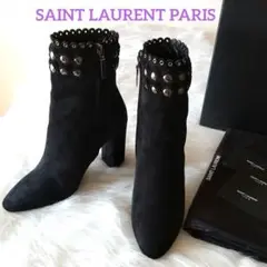 SAINT LAURENT PARIS*スウェードショートブーツ*小さめ24.5