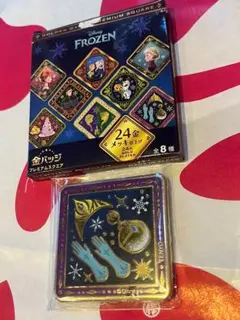 アナと雪の女王　金バッジ　プレミアムスクエア