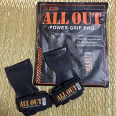 【美品】all out パワーグリップ フリーサイズ オレンジ