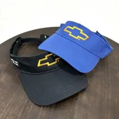 極美品 2点 黒青 ノースウエスト オハイオ シボレー ディーラー サンバイザー