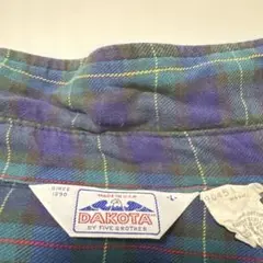 DAKOTA チェック柄ネルシャツ Lサイズ