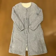 無印　 長袖チュニック ブルー　 M