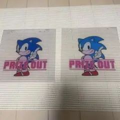 ソニック・ザ・ヘッジホッグ PRIZE OUT サイン 2枚セット
