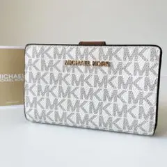 【極美品】MICHAEL KORS 二つ折り財布 ビルフォールド ジップ