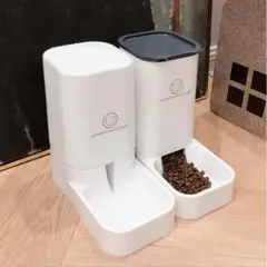 ✴️ ペット用 餌やり器 給水器 重力式 2個セット 猫 犬【216】x1021