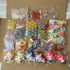 カラフルなビーズとユニコーンチャームセットNo.4