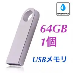 USBメモリ 64GB 2.0規格 1個 USBフラッシュドライブ 小型軽量