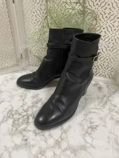 美品 タニノクリスチー ショートブーツ 黒 36 23cm〜23.5cm