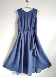 超美品☆pageboyページボーイノースリーブ変形ワンピース ブルー2次会ドレス