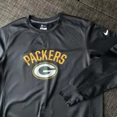 珍種NIKEナイキUSAポリエステル異素材スウェットNFLアメフト古着パッカーズ