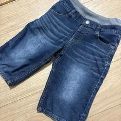 ダークブルー デニム ハーフパンツ 130cm
