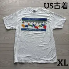 US古着 半袖Tシャツ ホワイト アメリカ古着 片面プリント DELTA XL