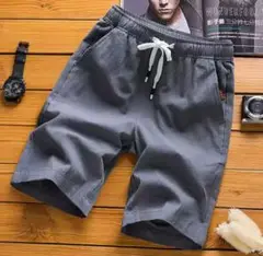 メンズ　カジュアルショートパンツ　M グレー