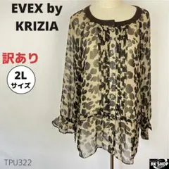 EVEX by KRIZIA エヴェックス ブラウス シャツ シアー 総柄 42
