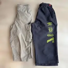 キッズ用　七分丈パンツ2枚セット(NIKEとumbro)
