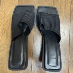 JEANASIS ブラック スリッパサンダル