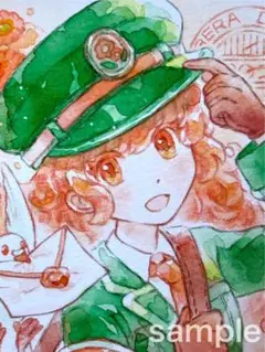 【オリジナル手描きイラスト】郵便配達員ちゃん
