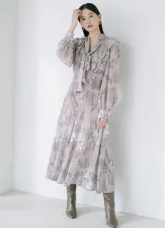 スナイデル　ロングワンピース　ペチコート付き　花柄