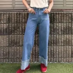 しまむら　ai Lax Dan Tia 刺繍デニムパンツ