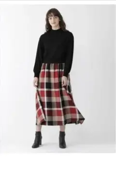 未使用✨️バーバリークレストブリッジ ニットドッキングワンピース