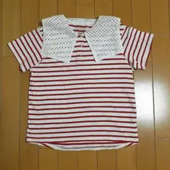 ボーダー赤 Tシャツ