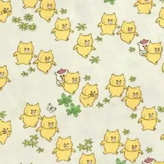 [no.4592]ノラネコぐんだん さんぽ柄 シーチング 生地＊