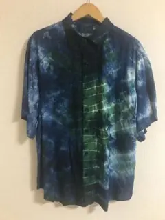 BLUE BLUE JAPAN アオミドリシボリ ショートスリーブシャツ