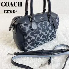 COACH コーチ 2WAYバッグ デニム チャーム F57619