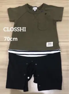 【CLOSSHI】ベビー半袖ロンパース　70cm