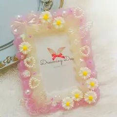 ホイップデコ 硬貨カードケース トレカケース お花畑 紫×白 B8サイズ