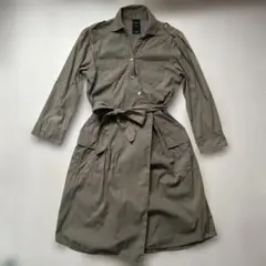 LE SOUK カーキ シャツワンピース