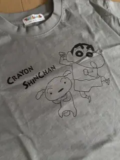【未使用品】クレヨンしんちゃん 半袖ロングTシャツ グレー M
