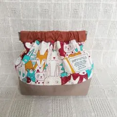 バネ口ポーチ 小物入れ コスメポーチ ハンドメイド マチあり