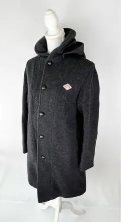 DANTON ダントン ウールモッサ コート 38 チャコールグレー M