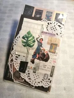 936コラージュ　夜 月　セット　まとめ売り　素材紙　紙モノ　おすそ分け 雑貨