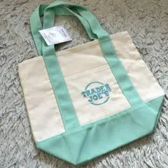 TRADER JOE'S トートバッグ パステル　エコバッグ ミント 限定色