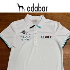 1点限定☆超美品☆機能性抜群☆大特価【adabat】刺繍が素敵な白ポロシャツ