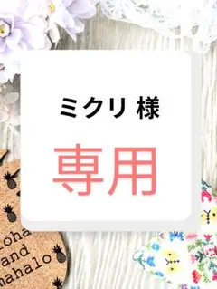 ミクリ 様　専用ページ