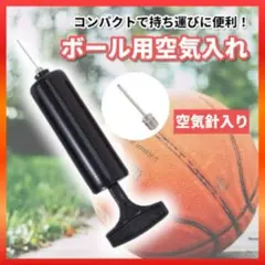 空気入れ ボール 小型 ハンドポンプ 金属針 サッカー バスケ バレー HK39