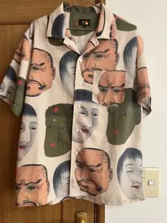 能面柄 半袖シャツ Lサイズ