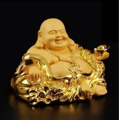 七福神 布袋様 金　ゴールド 置物 厄除け 金運 開運 風水　インテリア 縁起物