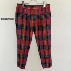 ⚫︎美品FRAMOWORKタータンチェック柄テーパードタックパンツ（36）日本製